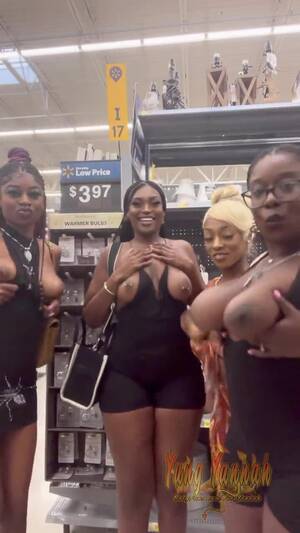 mature tits in walmart - Group of ebonies get caught flashing tits n Wal-Mart - ThisVid.com