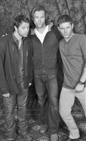 Misha And Jensen Gay Porn - Misha Collins, Jared Padalecki and Jensen Ackles Blue-Steeling ~  Supernatural :D--The CW Smoulder LOL