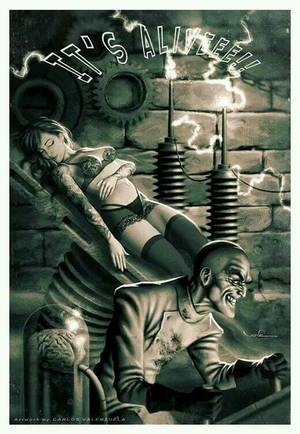 At The Mercy Of A Mad Scientist Comic Porn - just-art: â€œ Classic horror film illustrations by Carlos Valenzuela â€