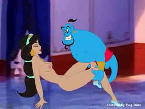 aladdin cartoon sex - Aladdin's friend Ginny fucks his sexy girl Jasmine in her cunt