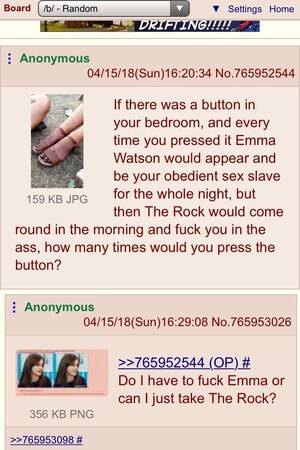 Emma Watson Fucked Porn - Anon doesn't want to fuck Emma Watson : r/4chan