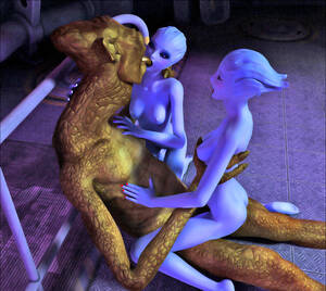 Blue Alien Girl - Amazingly sexy 3D bisexual blue alien girls having a threesome at  Hd3dMonsterSex.com