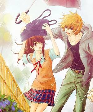 anime couple cg - Dengeki Daisy - Teru & Kurosaki<<<<<<<I love this manga! I hope they make  it an anime some day.