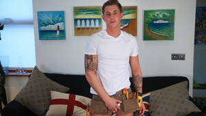 electrician - Tall & Lean Young Electrician Hunter Shows off His Big Uncut Cock & Hairy  Hole!