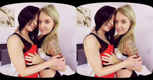 Blonde Black Hair Lesbian - Black Hair and Blonde Lesbian Couple -