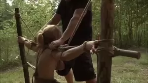 Forest Bondage - Babes tied up and fucked real hard in the forest - BDSM.one