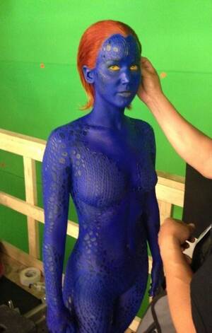 Jennifer Lawrence Nude Pussy - Clatto Verata Â» Jennifer Lawrence Is Nudeâ€¦ Under Her 'X-Men: Days of Future  Past' Body Paint! - The Blog of the Dead