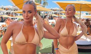 ibiza topless beach celebrities - Millie Court parties up a storm in Ibiza following split from Liam Reardon  | Daily Mail Online