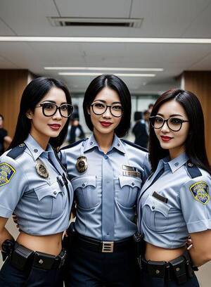 naked asian cop porn - AI Porn Image of Police Officer, Asian, Police Station, 2 Women, Glasses |  Makeporn.ai