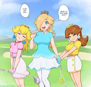 Hentai Lesbian Princess Peach And Daisy - Afrobull - Daisy And Peach Sucking On Rosalina's Big Tits Mario - Faphaven