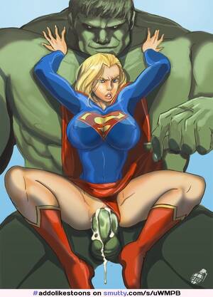 cartoon superhero - Hulk Supergirl #superhero#toon#cartoon#porn