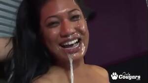 asian handjob cumshot lyla lei - Lyla Lei To Give A Sloppy Blowjob & Gets A Huge Messy Facial - XVIDEOS.COM