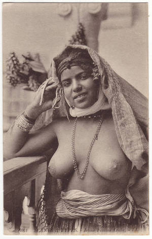 Afro Arab Women Porn - Nude arab woman. French colonial postcard.