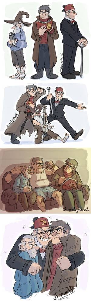 Gravity Falls Fart Porn - Gravity Falls Mystery Trio by MadJesters1 on DeviantArt. I LOVE THESE OLD  MYSTERY MANS!