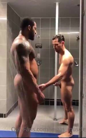 Hot Black Gay Porn In The Shower - Gym shower play - ThisVid.com