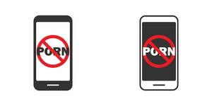 free mobile porn no sign up - Premium Vector | No porn sign vector illustration