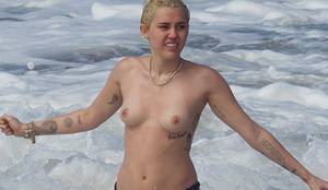 candid nude beach hawaii - Miley Cyrus