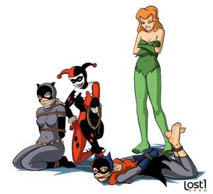 Harley Quinn Tied Up Porn - Catwoman, Harley, Ivy and Batgirl