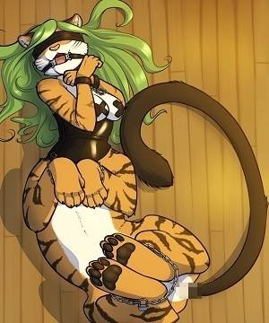 extreme size difference cartoon porn - Saucy McFuzzy (NSFW) In its place, have a chained-up male tiger whose head  is the torso of a sexy gagged tigress. It's family-friendly, because nipple  tape.
