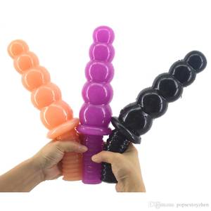 long anal dildo sex toy - Big 5 Beads Anal Dildo 11.4inch Long Screw Handle Penis Women Men Butt Plug  Porn Orgasm Sex Toy Jewel Plug Butplugs From Popsextoyzhen, $17.39|  Dhgate.Com