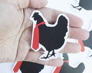 Hentai Anime Baby - Hentai Hen-tie Sticker Handmade Stationery Kawaii Cute Rooster Tie Funny  Comedy Pun Play On