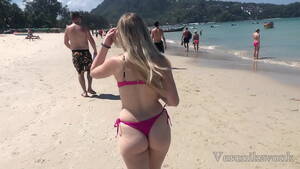 blonde beach thong - Hot Blonde with hot biking on the beach - XVIDEOS.COM