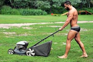 Lawn Care Porn - Mow the lawn in your boyfriends underwear!