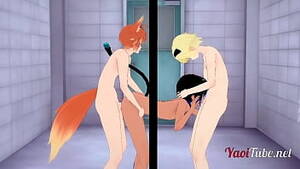 Anime Gay Neko Porn - Yaoi 3D - A Fox Boy and a NekoBoy have sex with a Nekoboy - XNXX.COM
