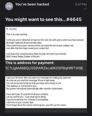 hacked anal sex - This scam attempt that somehow evaded gmails filtersâ€¦ the â€œHi, my preyâ€  part sent me ðŸ’€ : r/funny