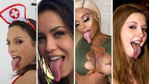 Long Tongue Porn Stars - Top 10 PornStar With Long Tongue - YouTube