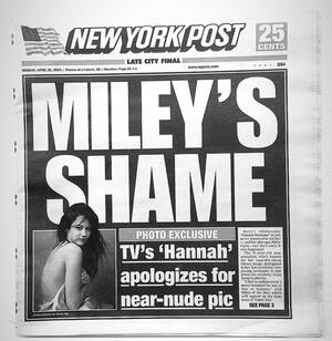 Miley Cyrus Celebrity Porn Tabloid - 3 scandales of Miley Cyrus