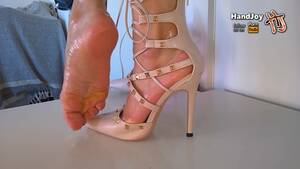 high heel foot tease - HandJoy * Goddess Hira's stunning foot tease + cumshot on sexy High Heels -  Free Porn Videos - YouPorn