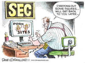 1970s cartoon porn - SEC Porn Scandal by Dave Granlund, Politicalcartoons.com, Buy this cartoon