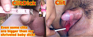 big dicks in small clits - Tiny clitdick vs a big clit! Femboy slut with a tiny little micro cock!  Acorn dick whore! Shriveled baby dick crossdresser! - Freakden