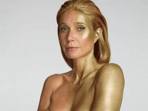 Gwyneth Paltrow Porn Comic - Gwyneth Paltrow poses nude covered in gold body paint as she celebrates  50th birthday - Mirror Online