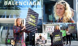 Jennifer Garner Bondage Porn - AnnaLynne McCord joins protest against Balenciaga outside LA store after  child advertising scandal | Daily Mail Online