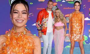 Miranda Cosgrove Porn Cartoon - Miranda Cosgrove, Rob Gronkowski and Camille Kostek attend Nickelodeon  Kid's Choice Awards | Daily Mail Online