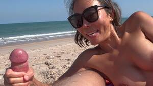 milfs topless at the beach - Handjob on the Nude Beach! Hope nobody saw Us! only Fans @Appleliu-76 -  Pornhub.com