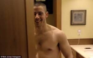Nick Jonas Nude Porn - Nick Jonas shows off his abs during an episode of Last Year Was Complicated  | Daily Mail Online