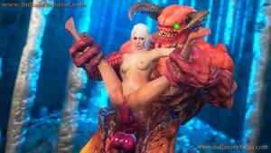 monster cartoon porn videos - Big Monster Fucks Girl 3D Cartoon Animation Porn Video
