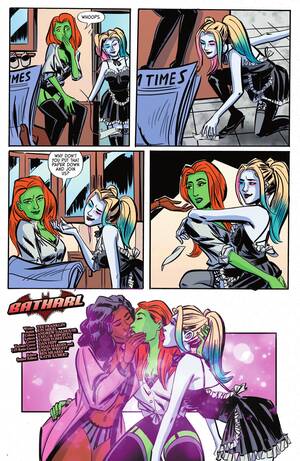 Harley Quinn Sexy Comic Strip Porn - Comic Excerpt] Harley Quinn and Poison Ivy share a kiss with a friend. (Harley  Quinn The Animated Series: Legion of Bats #5 ) : r/DCcomics