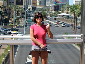 girls upskirt no panty - Pic #5 Amateur upskirt: Vegas - No Bra, No Panties, No Problem