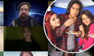 Ariana Grande Victoria Justice Elizabeth Gillies Porn - Ariana Grande celebrates 10-year anniversary of Victorious by reuniting  with Victoria Justice, more | Daily Mail Online