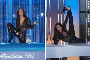 Leather Katy Perry Porn - Katy Perry Does Wild Tawny Kitaen Impression While Crawling on a Piano  During 'American Idol' Contestant's Audition | Decider
