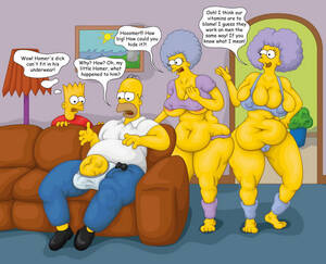 bbw xxx cartoons - Patty and Selma Bouvier and Homer Simpson Big Breast Chubby XXX < Your Cartoon  Porn