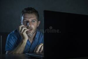 home sex watching - Young Aroused and Excited Sex Addict Man Watching Mobile Online in Laptop  Computer Light Night at Home in Stock Image - Image of addict, movie:  134212085