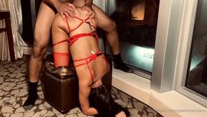 Lingerie Doggy Style Porn - Young Brunette In Sexy Red Lingerie Gets Rammed Doggystyle Video at Porn Lib