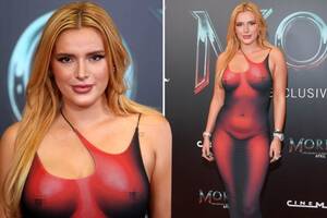 bella thorne nude ebony model - Bella Thorne flaunts curves in raunchy skintight dress that shows off  entire 'NAKED' body at Morbius movie premiere | The Sun