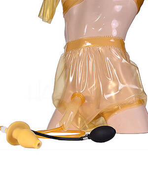 latex enema pants - Latex Enema Diaper Pants with Piss Sheath and Enema Plug | Latex-Kontor