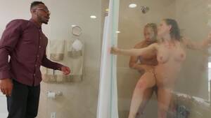 interracial fuck in the shower - Interracial porn scene where shower is fixed and MILF is fucked - PornID XXX
